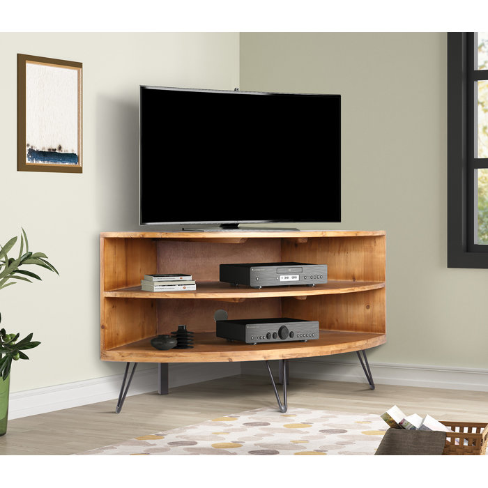 Foundry Select Laurine Solid Wood Corner TV Stand for TVs up to 50